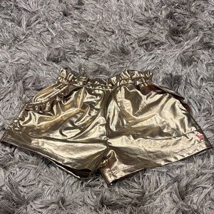 Metallic Gold Girls Shorts 4T